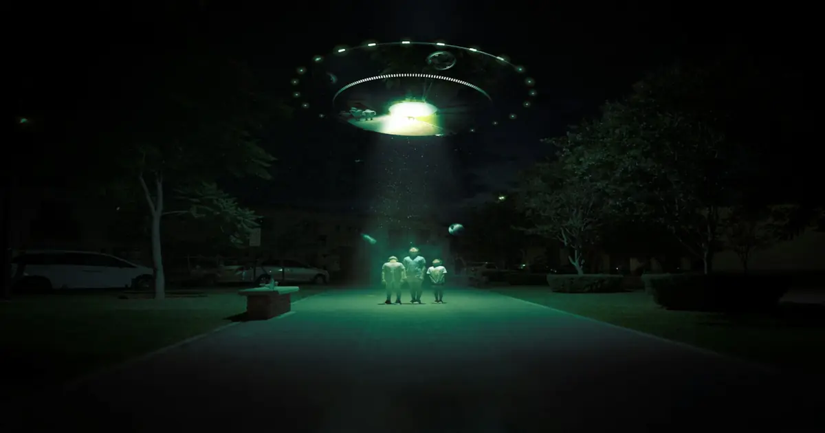 UFO on Neighborhood Street
